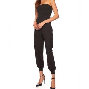 NWT! Susana Monaco cargo Strapless Jumpsuit